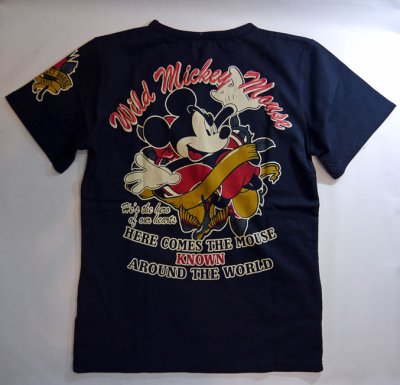 画像1: LOWBLOW KNUCKLE × Mickey Mouse コラボTシャツ　[ ローズハート ]