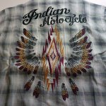 画像3: indian motcycle   フライングチマヨ刺繍 ジャガードチェックシャツ  (3)