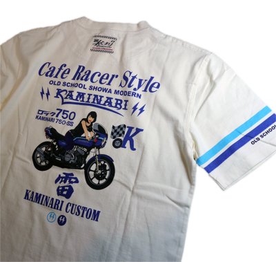 画像3: カミナリ [  Cafe Racer Style ]半袖Tシャツ 