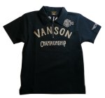 画像7: VANSON フエルトアップリケ＆フライングロゴ プリント 刺繍 zipポロ (7)