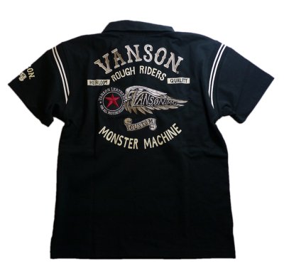 画像2: VANSON フライングスター 刺繍 半袖ポロ