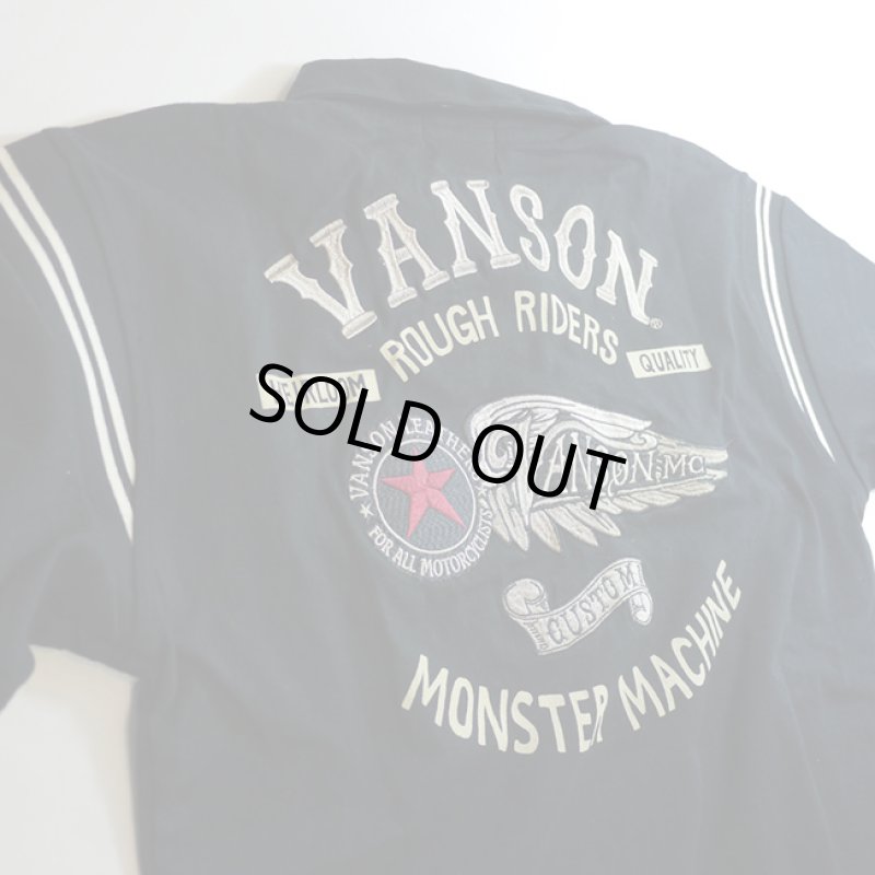 画像9: VANSON フライングスター 刺繍 半袖ポロ (9)
