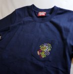 画像4: HOUSTON   JAPAN 龍 刺繍 スカTシャツ ポケット付 (4)