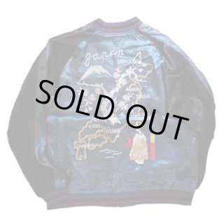 花旅楽団 スカジャン 八咫烏 リバーシブル 刺繍 和柄 花旅楽団】八咫烏柄刺繍スカジャン【SCRIPT】メンズ レディース