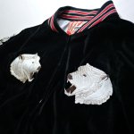 画像5: HOUSTON  [ GREENLAND ( 白熊）] 刺繍  別珍 スカジャン (中綿入り）ブラック (5)