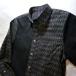 画像3: 衣櫻  矢絣切換え 長袖シャツ ブラック (3)