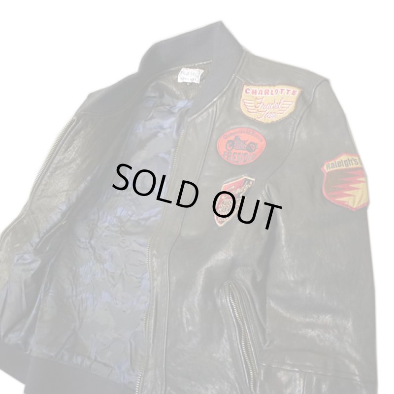 画像7: お買い得 SALE 50%OFF LOWBLOW KNUCKLE  ゴートベジタブルレザー ライダースジャケット ネイビー (水洗いシワ加工) (7)