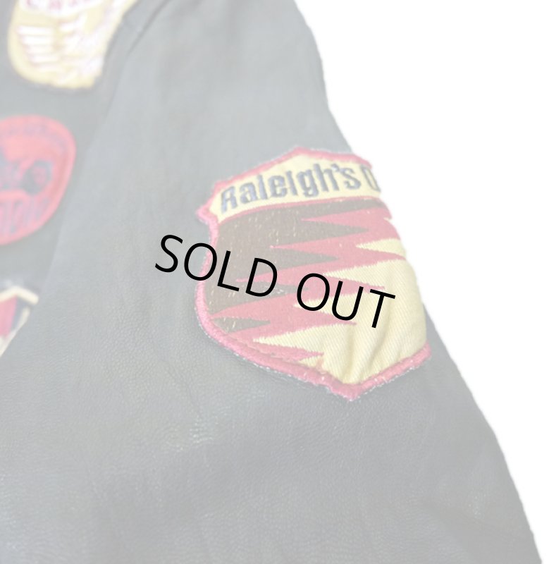 画像4: お買い得 SALE 50%OFF LOWBLOW KNUCKLE  ゴートベジタブルレザー ライダースジャケット ネイビー (水洗いシワ加工) (4)