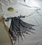画像7: 喜人 KIJIN  両A面Tシャツ [ 朝の富士 ＆ 夜の富士 ]  刺繍 プリント  (7)