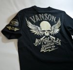 画像4:  VANSON (バンソン) × クローズWORST コラボ ポケット付Tシャツ スカル刺繍 (4)