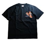 画像2: 花旅楽団 桜に金魚鉢刺繍 刺繍 半袖Tシャツ (2)
