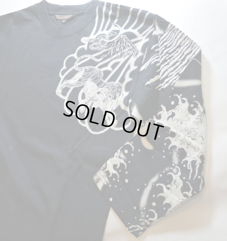 画像4: さとり [ 波虎柄紋々]  抜染プリント 七分袖Tシャツ (4)