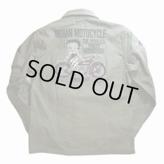 INDIANMOTOCYCLE×BETTYBOOPリバーシブルスカジャン【G】. indian motocycle/betty boop(ベティーブープ） リバーシブル