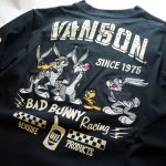 画像5: VANSON / LOONEY TUNESコラボ  BAD BUNNY Racing 刺繍 長袖Tシャツ LTV-802  (5)