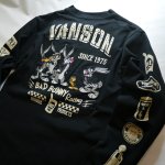 画像3: VANSON / LOONEY TUNESコラボ  BAD BUNNY Racing 刺繍 長袖Tシャツ LTV-802  (3)