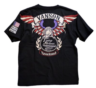 画像2: VANSON  アメリカンイーグル刺繍 半袖Tシャツ ボーダー