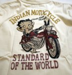 画像5: indian motocycle / betty boop プリント 刺繍 Tシャツ (5)