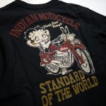 画像10: indian motocycle / betty boop プリント 刺繍 Tシャツ (10)