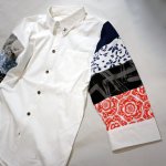 画像3: 喜人 KIJIN  袖ツギハギシャツ（七分袖） ホワイト (3)