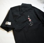 画像6: 喜人 KIJIN  金魚 切替えシャツ [ KJ-81403 ] ブラック (6)