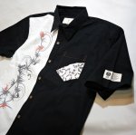 画像3: 喜人 KIJIN  金魚 切替えシャツ [ KJ-81403 ] ブラック (3)