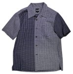 画像1: 衣櫻  和柄切替えシャツ  SA-1197 格子 (1)