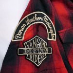画像9: VANSON  オンブレチェック ワッペン刺繍 ワークシャツ  レッド (9)