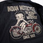 画像5: indian motocycle/betty boop ワッペン 刺繍 シャツ （ブラック） (5)