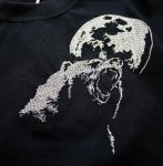 画像6: 華鳥風月　[ 月輪熊  ]刺繍  プリント Tシャツ  ブラック (6)