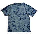 画像2: 華鳥風月　金魚 刺繍  タイダイ染め Tシャツ   ブルー (2)