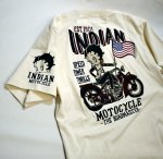 画像9: indian motocycle / betty boop プリント 刺繍 Tシャツ BBI-817 (9)