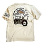 画像1: indian motocycle プリント 刺繍 Tシャツ ポケット付き IMST-805  (1)