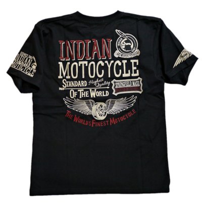 画像1: indian motocycle プリント 刺繍 Tシャツ  IMST-806