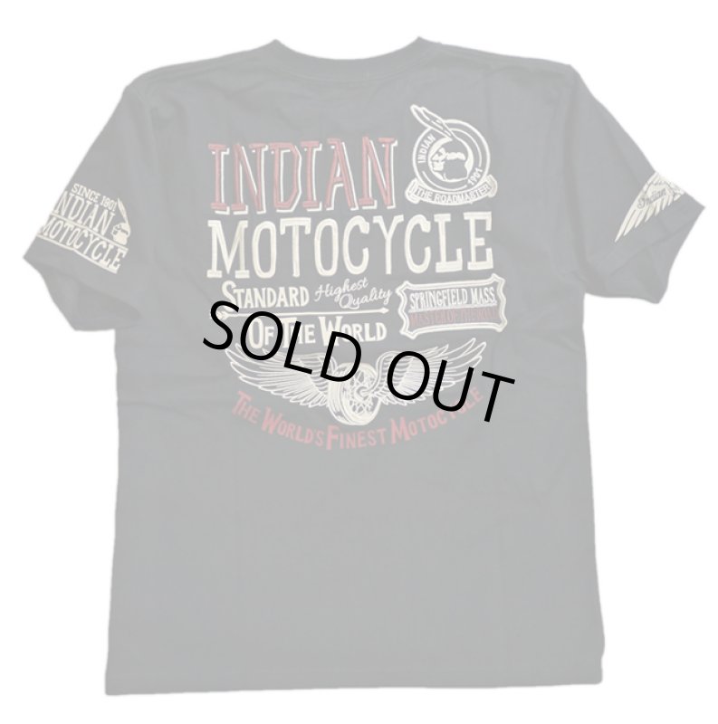 画像1: indian motocycle プリント 刺繍 Tシャツ  IMST-806 (1)