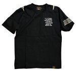 画像2:  VANSON（バンソン）イーグル 刺繍 Tシャツ ブラック  NVST-816  (2)
