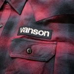 画像4:  VANSON (バンソン）イーグル刺繍 オンブレチェック ネルジャツ NVSL-808 レッド (4)