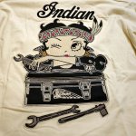 画像5: indian motocycle/betty boop  ベティー刺繍 [tool box ] 長袖Tシャツ BBI-901 (5)