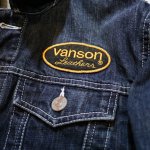 画像7:  VANSON (バンソン）ワッペン 刺繍  Gジャン  nvsl-901 インディゴ(ビンテージ加工） (7)