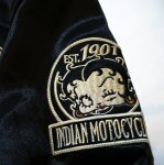 画像9: indian motcycle / bettyboop コラボ ベティ 刺繍 ボンディング ライダースジャケット BBI-906 ブラック (9)