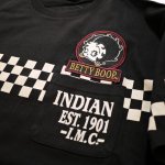 画像18: indian motocycle / betty boop プリント 刺繍 ポケット付きTシャツ BBI-914 (18)