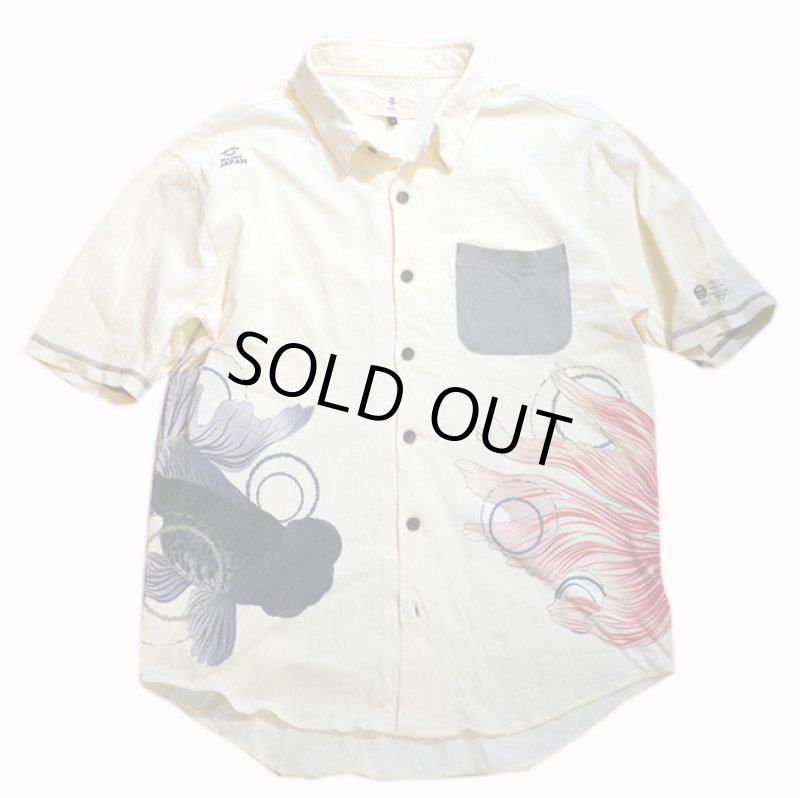 画像1: 喜人 KIJIN  金魚と出目金のカットシャツ KJ-91404 (1)