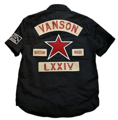 画像1: vanson (バンソン） ツイル ワークシャツ NVSS-902