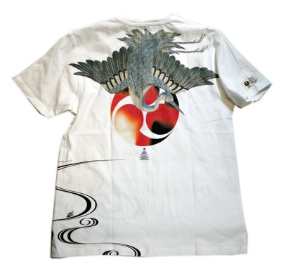 画像1: 喜人 KIJIN  鶴と亀のクレイジーボタン ヘンリーTシャツ　KJ91004