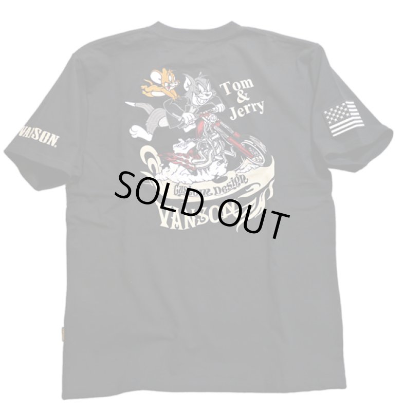 画像1: [ VANSON (バンソン）] トムとジェリー コラボ 刺繍 Tシャツ TJV-911 (1)