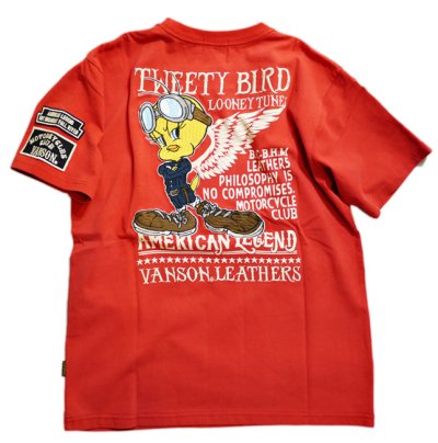 画像2: [ VANSON (バンソン）] LOONY TUNESコラボ トゥイーティー 刺繍 Tシャツ LTV-913