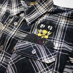 画像6: [ VANSON (バンソン）] LOONY TUNESコラボ トゥイーティー 刺繍 チェックシャツ LTV-917 (6)