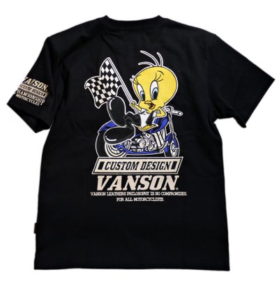 画像1: [ VANSON (バンソン）] LOONY TUNESコラボ トゥイーティー 刺繍 Tシャツ LTV-921