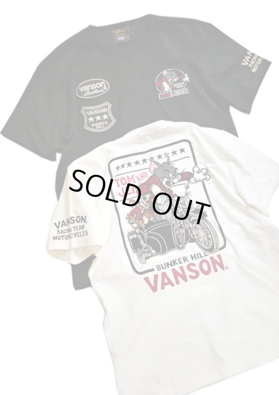 画像1: [ VANSON (バンソン）] トムとジェリー コラボ 刺繍 Tシャツ TJV-923 (1)