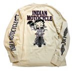 画像2: indian motocycle/betty boop  ベティー刺繍  長袖Tシャツ BBI-939 (2)
