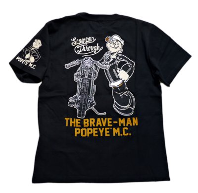 画像3: THE BRAVEMAN / POPEYE コラボ  刺繍  プリント Tシャツ  POB-2002